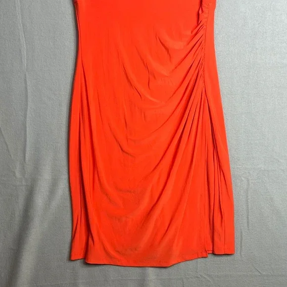 Lauren Ralph Lauren Dress Size 8 Surplice Ruched Sleeveless Sheath V-Neck - Picture 6 of 7